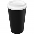 Americano® Eco 350 ml recycled tumbler, Solid black / White