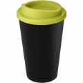 Americano® Eco 350 ml recycled tumbler, Solid black / Lime