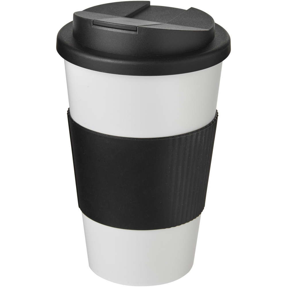 Logotrade promotional merchandise photo of: Americano® 350 ml tumbler with grip & spill-proof lid