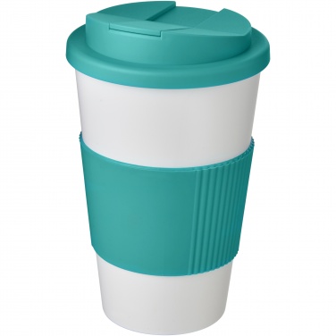 Logotrade promotional item picture of: Americano® 350 ml tumbler with grip & spill-proof lid