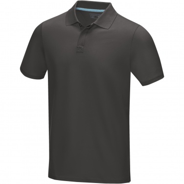 Logo trade business gifts image of: Graphite short sleeve men’s organic polo