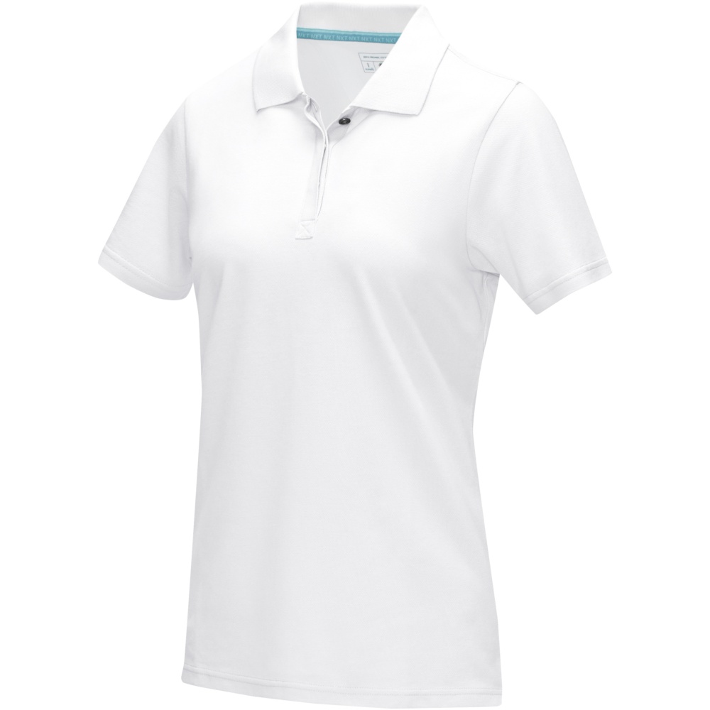 Logo trade business gift photo of: Graphite short sleeve women’s organic polo