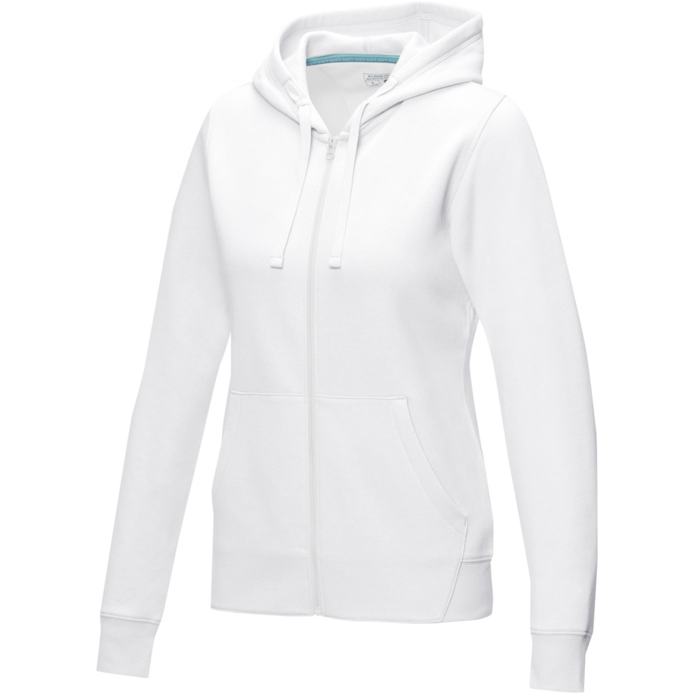 Logo trade promotional giveaways picture of: Ruby women’s organic recycled full zip hoodie