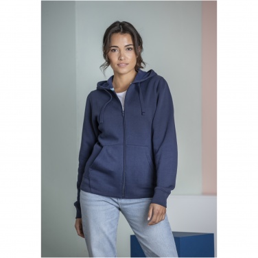 Logo trade promotional gifts image of: Ruby women’s organic recycled full zip hoodie