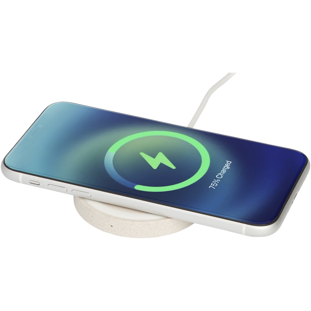 Logotrade advertising products photo of: Naka 5W wheat straw wireless charging pad