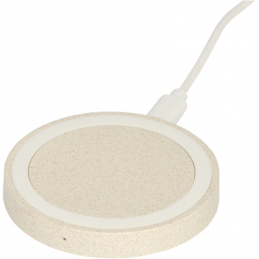 Logo trade promotional product photo of: Naka 5W wheat straw wireless charging pad