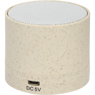 Logo trade promotional merchandise photo of: Kikai wheat straw Bluetooth® speaker