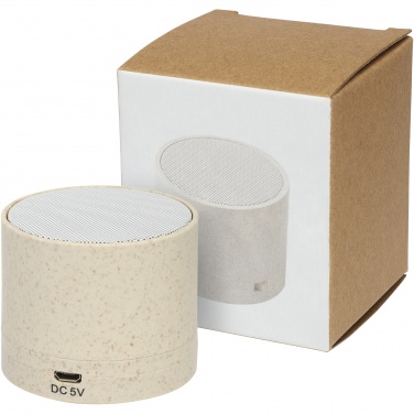 Logo trade advertising products image of: Kikai wheat straw Bluetooth® speaker