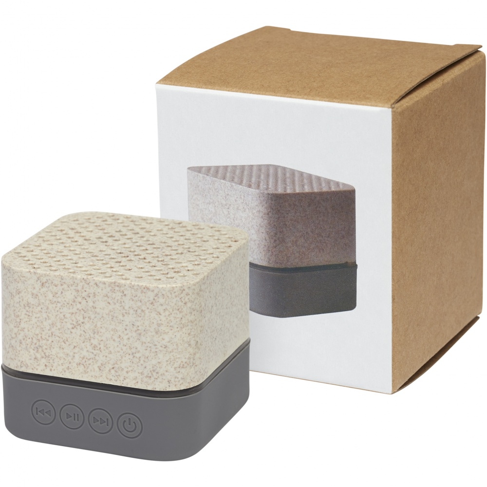 Logo trade corporate gifts image of: Aira wheat straw Bluetooth® speaker