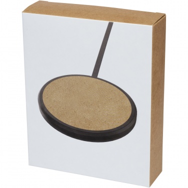 Logo trade promotional gifts picture of: Kivi 10W limestone/cork wireless charging pad