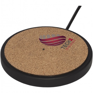 Logo trade business gift photo of: Kivi 10W limestone/cork wireless charging pad