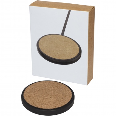 Logo trade business gift photo of: Kivi 10W limestone/cork wireless charging pad