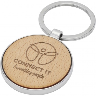 Logotrade advertising product picture of: Moreno beech wood round keychain