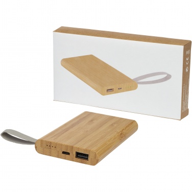 Logo trade promotional item photo of: Tulda 5000 mAh bamboo power bank