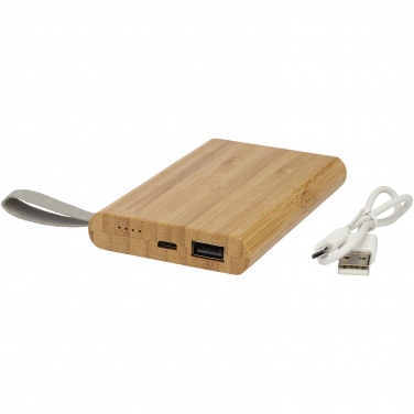 Logo trade advertising product photo of: Tulda 5000 mAh bamboo power bank