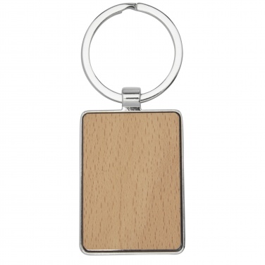 Logotrade promotional merchandise image of: Mauro beech wood rectangular keychain