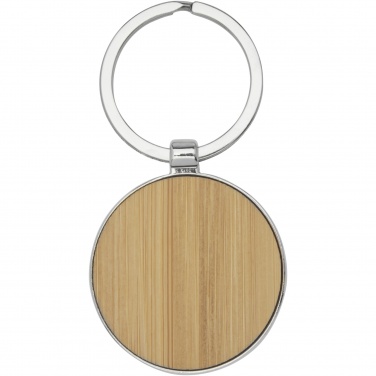 Logo trade promotional gift photo of: Nino bamboo round keychain