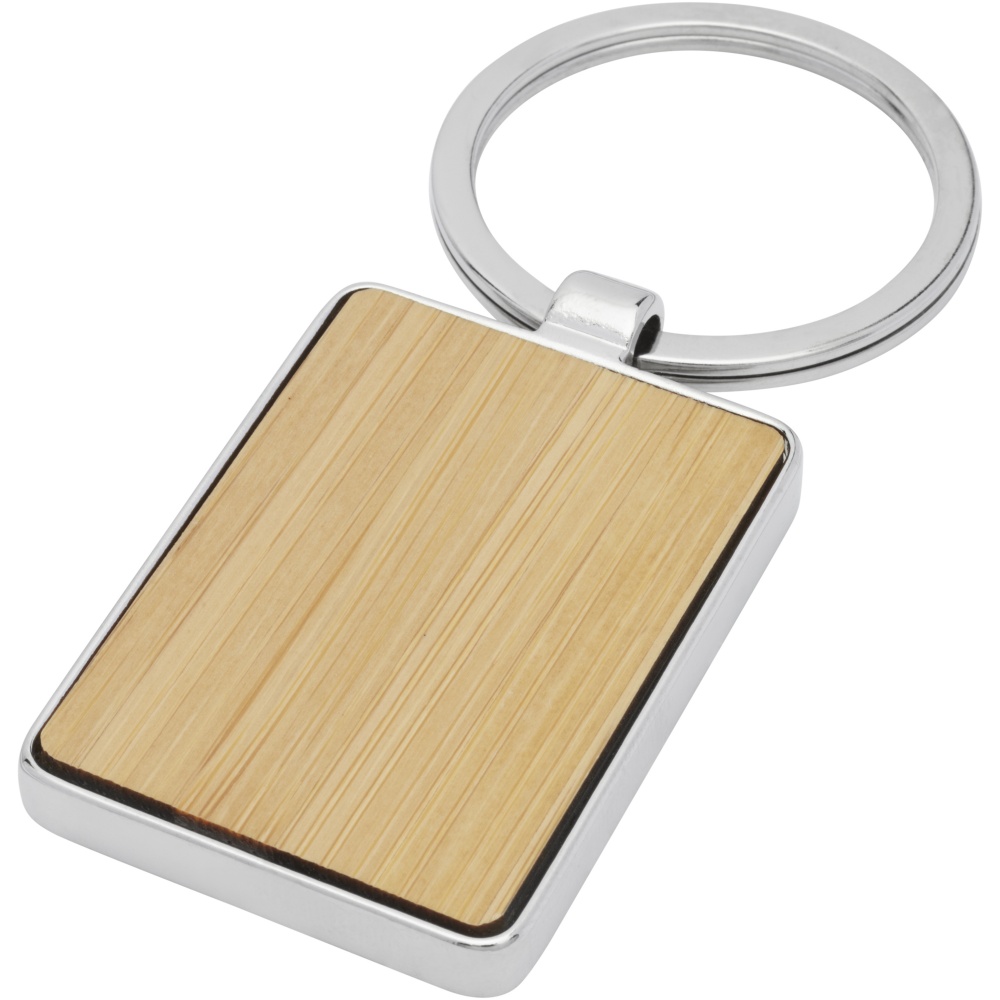 Logotrade promotional product picture of: Neta bamboo rectangular keychain