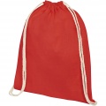 Oregon 140 g/m² cotton drawstring bag 5L, Red