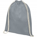 Oregon 140 g/m² cotton drawstring bag 5L, Grey