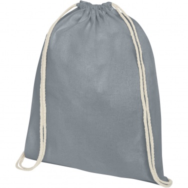 Logo trade promotional merchandise image of: Oregon 140 g/m² cotton drawstring bag 5L