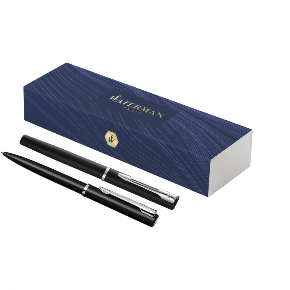 Logotrade promotional merchandise picture of: Waterman Allure ballpoint and rollerball pen set