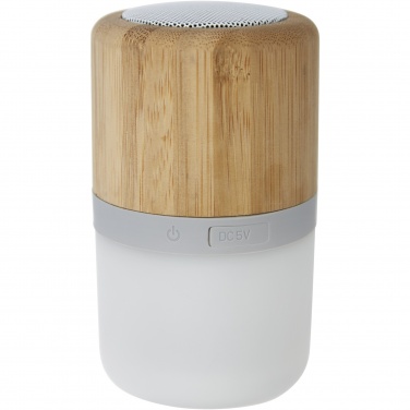 Logo trade promotional products picture of: Aurea bamboo Bluetooth® speaker with light 