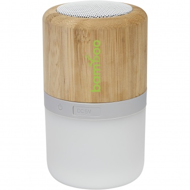 Logo trade business gifts image of: Aurea bamboo Bluetooth® speaker with light 