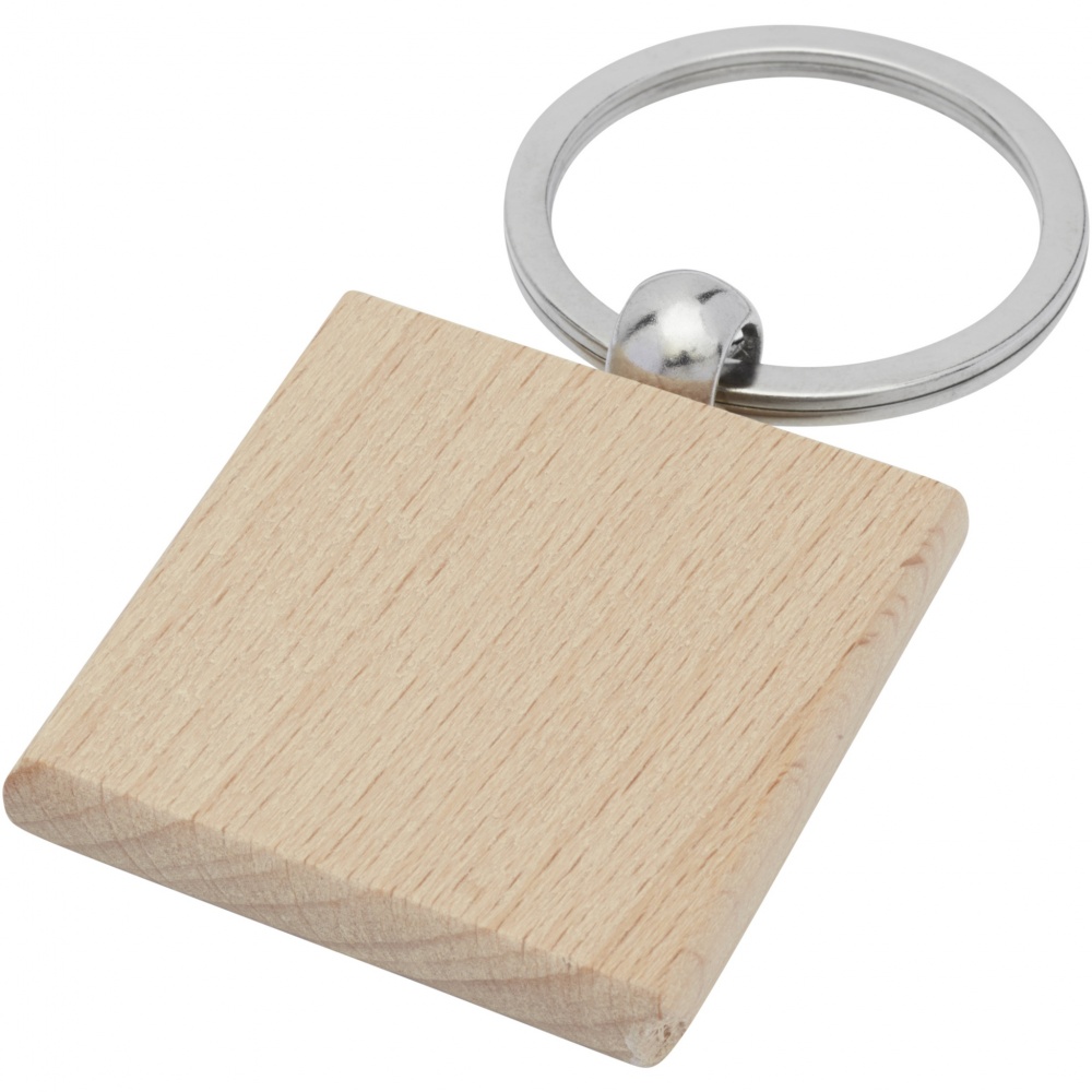 Logotrade promotional items photo of: Gioia beech wood squared keychain