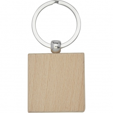 Logotrade promotional product picture of: Gioia beech wood squared keychain