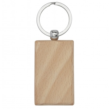 Logotrade corporate gift image of: Gian beech wood rectangular keychain