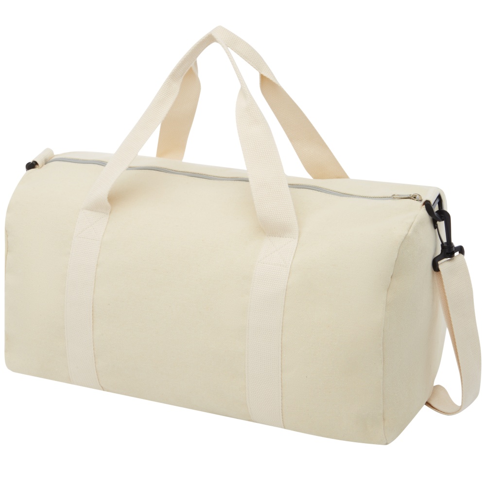 Logotrade corporate gift image of: Pheebs 450 g/m² recycled cotton and polyester duffel bag 24L