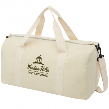 Logotrade promotional item picture of: Pheebs 450 g/m² recycled cotton and polyester duffel bag 24L