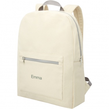 Logo trade corporate gift photo of: Pheebs 450 g/m² recycled cotton and polyester backpack 10L