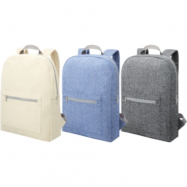 Logo trade promotional giveaways image of: Pheebs 450 g/m² recycled cotton and polyester backpack 10L