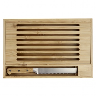 Logo trade promotional item photo of: Pao bamboo cutting board with knife