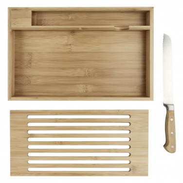 Logotrade promotional giveaway picture of: Pao bamboo cutting board with knife