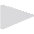 Frosty triangular recycled plastic ice scraper, White