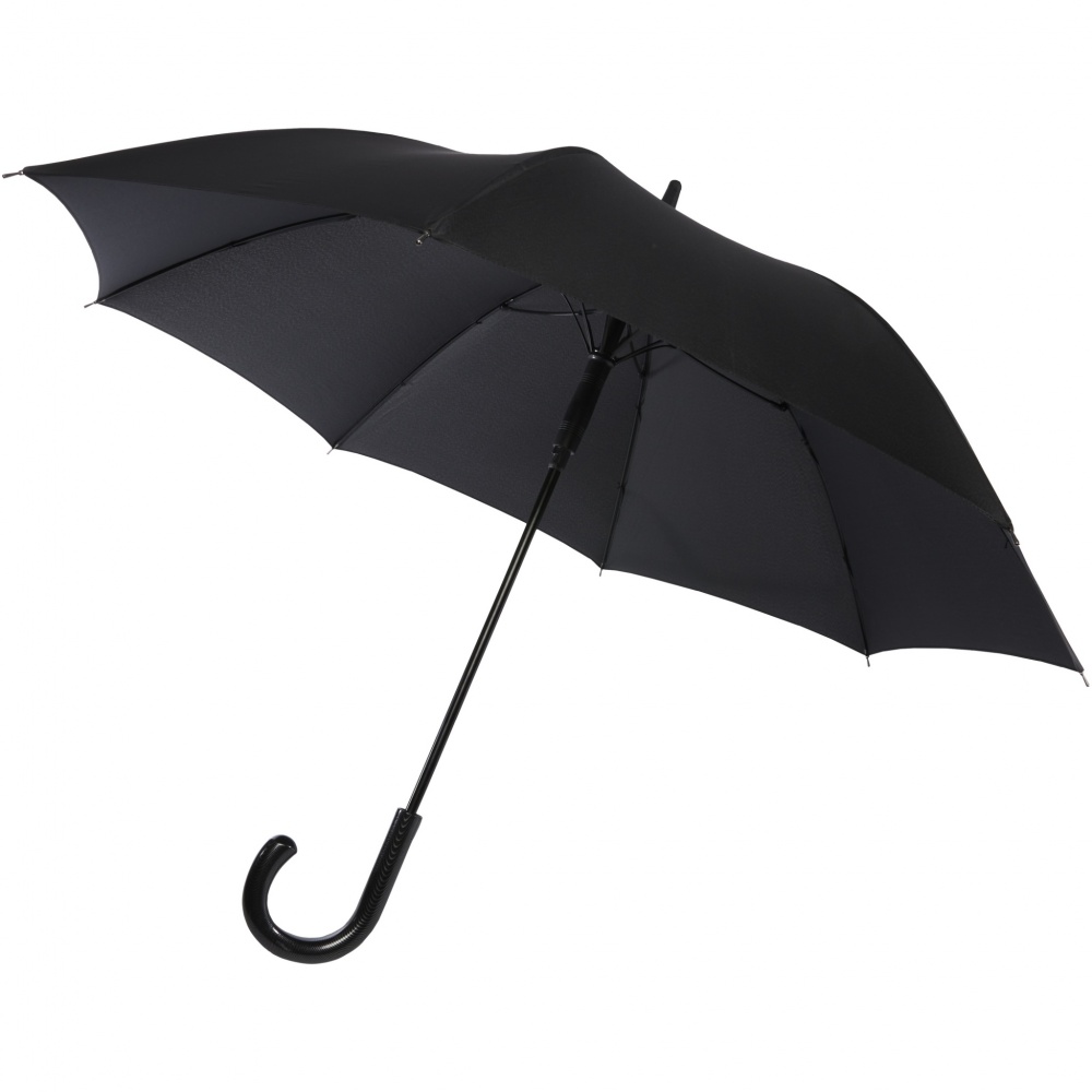 Logo trade promotional merchandise image of: Fontana 23" auto open umbrella with carbon look and crooked handle