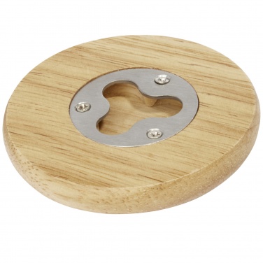 Logo trade promotional product photo of: Scoll wooden coaster with bottle opener