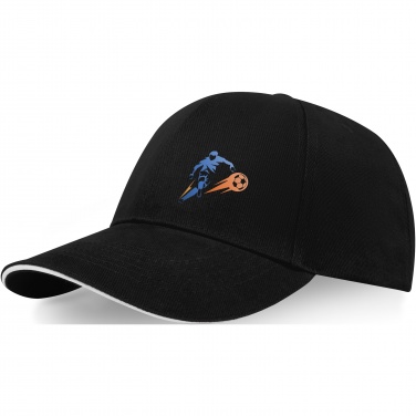 Logo trade corporate gift photo of: Topaz 6 panel GRS recycled sandwich cap