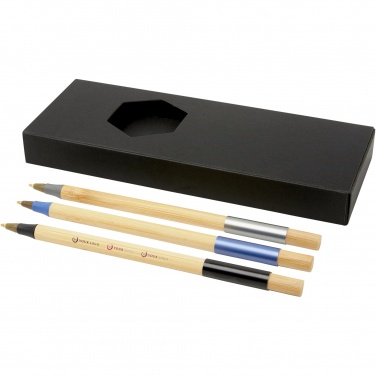 Logotrade promotional giveaway image of: Kerf 3-piece bamboo pen set