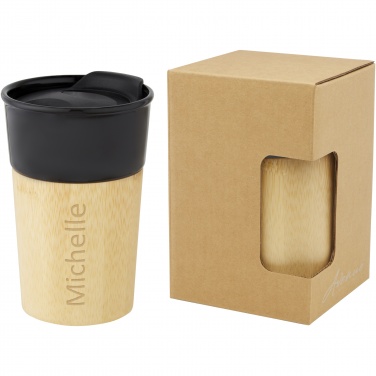 Logotrade promotional merchandise image of: Pereira 320 ml porcelain mug with bamboo outer wall