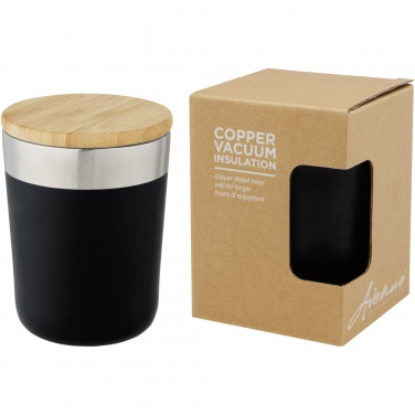 Logotrade promotional giveaway image of: Lagan 300 ml stainless steel tumbler with bamboo lid