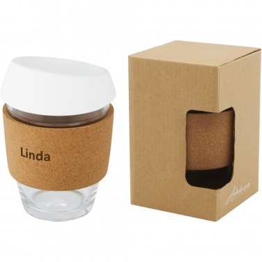 Logo trade advertising products image of: Lidan 360 ml borosilicate glass tumbler with silicone lid