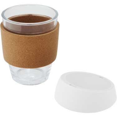 Logo trade promotional items image of: Lidan 360 ml borosilicate glass tumbler with silicone lid