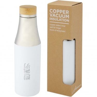 Logotrade promotional giveaways photo of: Hulan 540 ml copper vacuum insulated stainless steel bottle with bamboo lid