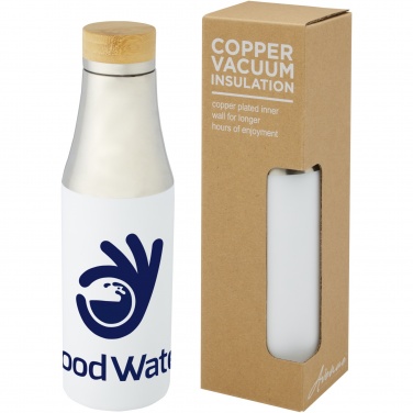 Logo trade promotional item photo of: Hulan 540 ml copper vacuum insulated stainless steel bottle with bamboo lid