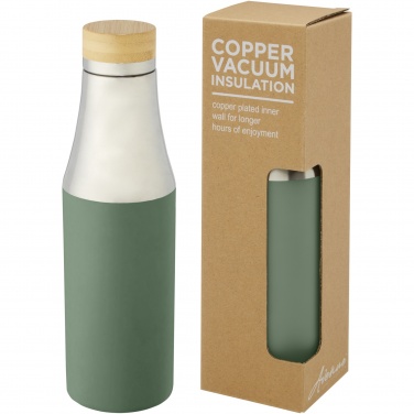 Logo trade promotional item photo of: Hulan 540 ml copper vacuum insulated stainless steel bottle with bamboo lid