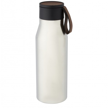 Logotrade business gifts photo of: Ljungan 500 ml copper vacuum insulated stainless steel bottle with PU leather strap and lid